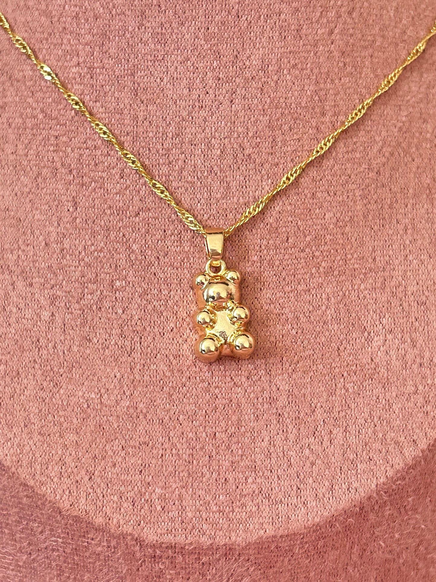 Golden Teddy Necklace