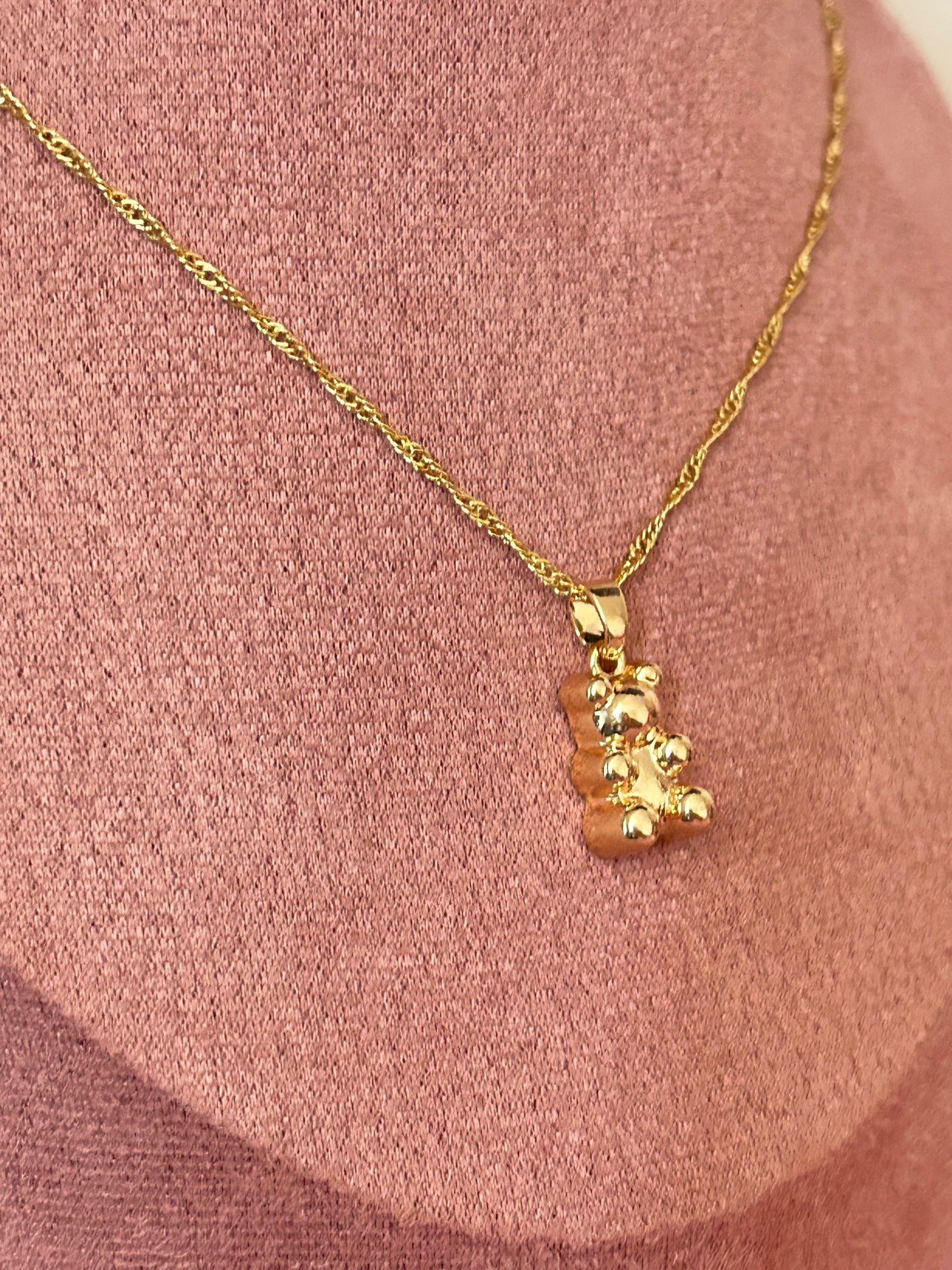 Golden Teddy Necklace
