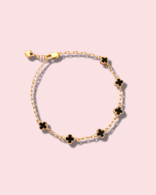 Midnight Clover Bracelet