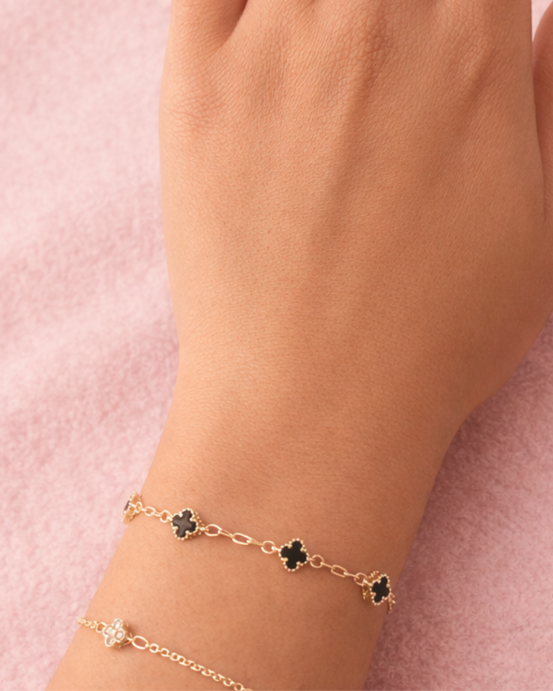 Midnight Clover Bracelet